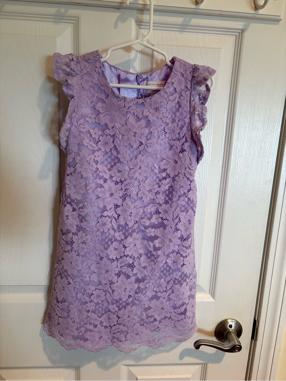 The Children's Place Lavender Lace Flutter Sleeve Dress
